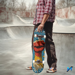 Pop Art Knuttnäve med seriestil - Djärv Retro-vibe Mini Skateboard Bräda 18,5 Cm