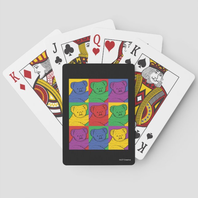 Pop Art Koala Casinokort (Baksidan)