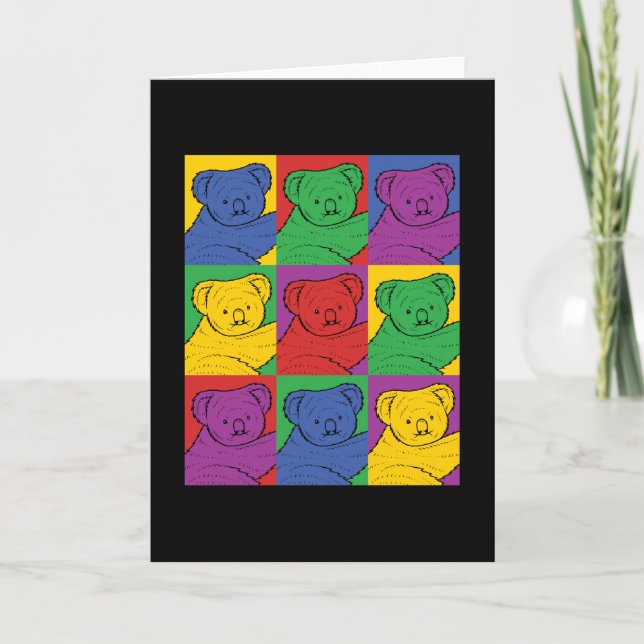 Pop Art Koala Kort (Framsida)