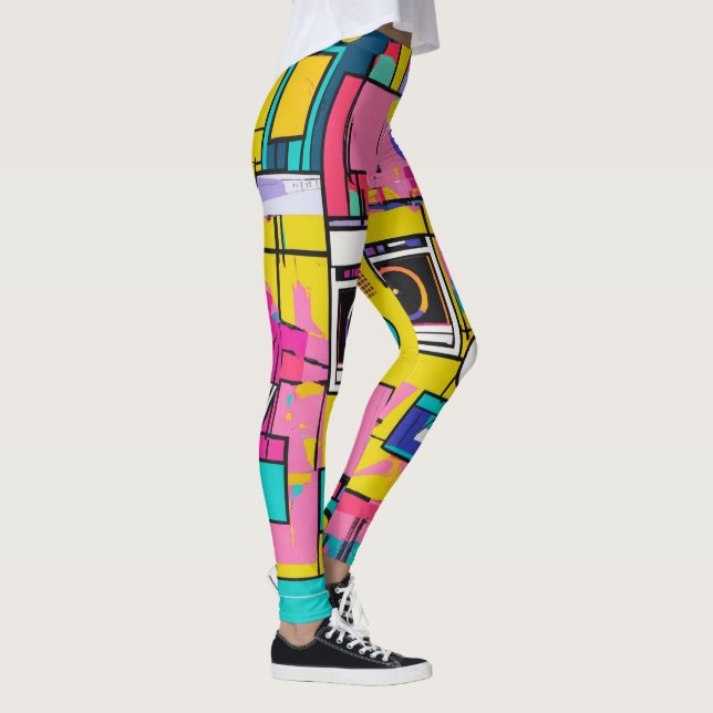 Pop Art-kollage Leggings (Höger)