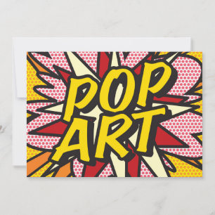 POP ART Kul Retro Serietidning Inbjudningar