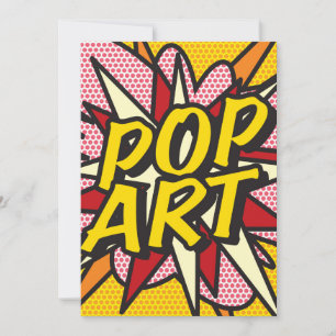 POP ART Kul Retro Serietidning Inbjudningar