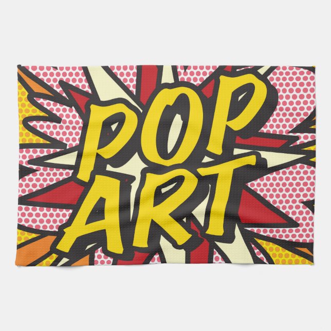 POP ART Kul Retro Serietidning Kökshandduk (Horisontell)