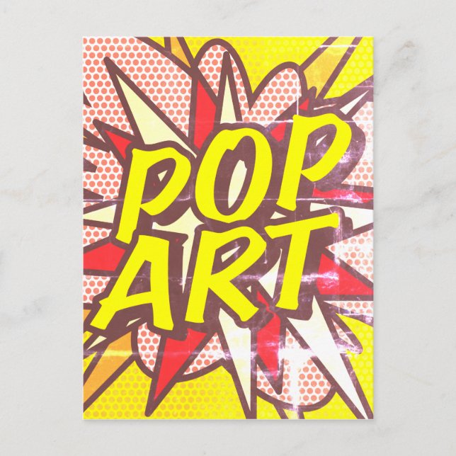 POP ART Kul Retro Serietidning Pop Art Vykort (Framsida)