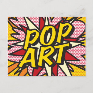 POP ART Kul Retro Serietidning Pop Art Vykort