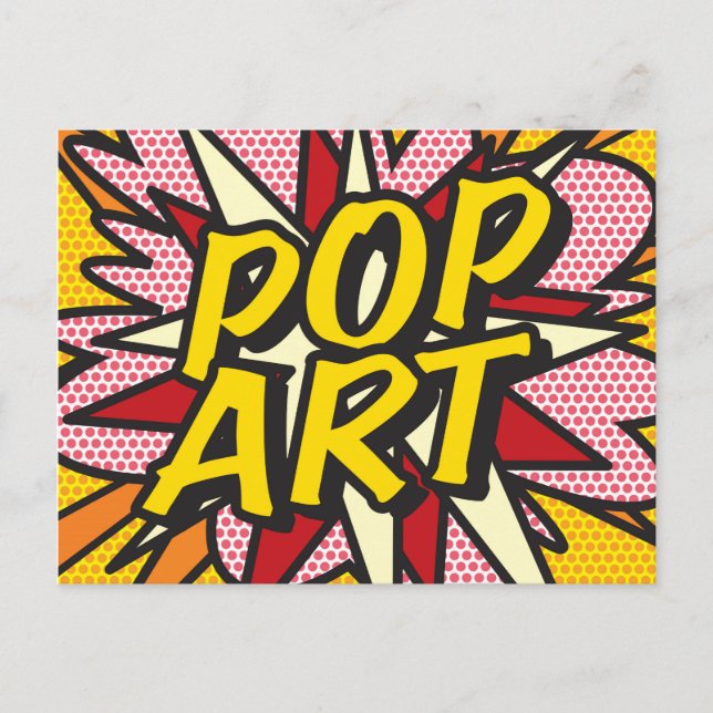 POP ART Kul Retro Serietidning Pop Art Vykort (Framsida)