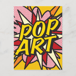 POP ART Kul Retro Serietidning Pop Art Vykort