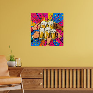Pop Art Kultur Öltilltrakning Poster