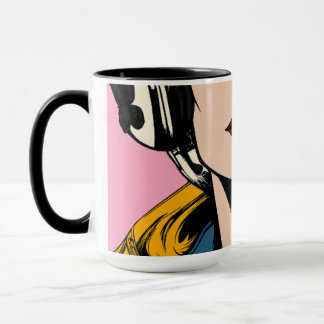 Pop Art Kvinna Kaffemugge – Retro Seriestil Konst Mugg