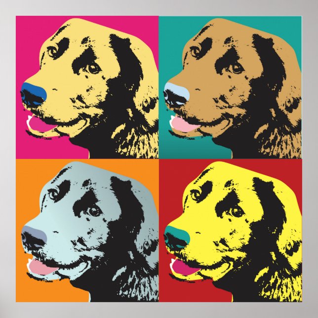 Pop Art Labrador Retriever Poster (Framsidan)