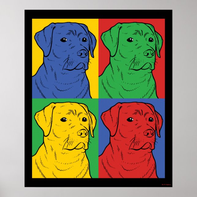 Pop Art Labrador Retriever Poster (Framsidan)
