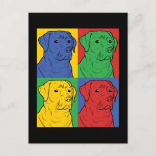 Pop Art Labrador Retriever Vykort