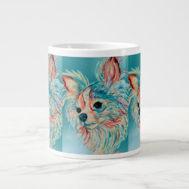 Pop Art Långbenad Chihuahua Mugg Jumbo Mugg