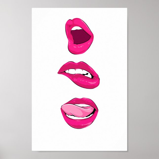 Pop art läppar poster (Framsidan)