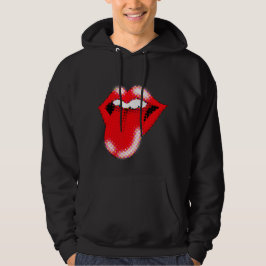 Pop Art Läppar & Tunga Manar Hoodie | Fetstig åter