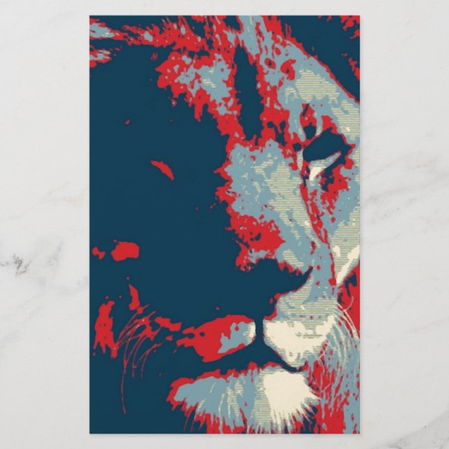 Pop Art Lejon Brevpapper (Framsida)