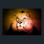 Pop Art Lejon - Vild Djurfoto Poster<br><div class="desc">Fotografier av svarta och vita djur - Nära upp lejona kung-fotot poster - Fotografi av vilda djur och naturkonst från Afrika - fotografi av lejona porträtt från Kung</div>