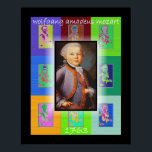 Pop Art Little Mozart Poster<br><div class="desc">Det otroliga geniet var tolv år gammalt när porträtt målades upp. Mozart var en glad pojke som skulle ha älskat Pop Art</div>