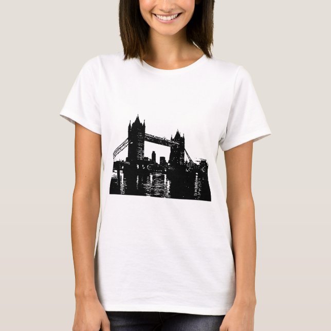 Pop Art London Torn Bridge T Shirt (Framsida)