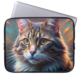 POP ART LOOK BROWN TABBY KATT LAPTOP FODRAL