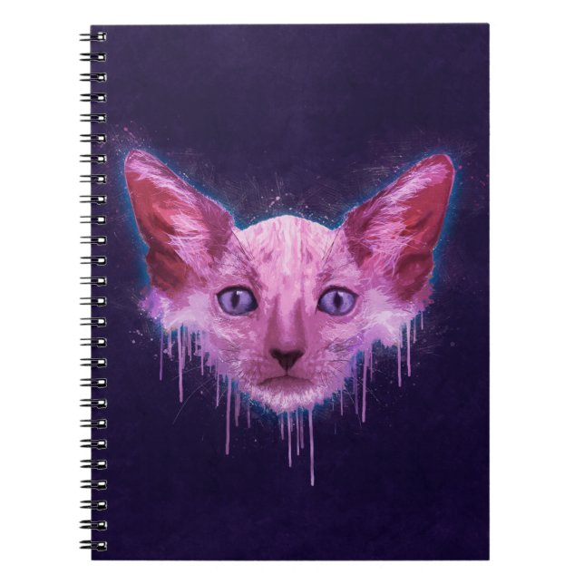 Pop Art Lykoi Werevarv Cat Anteckningsbok (Framsidan)