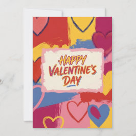 Pop Art Målerisk Alla hjärtans dags-kort  Julkort