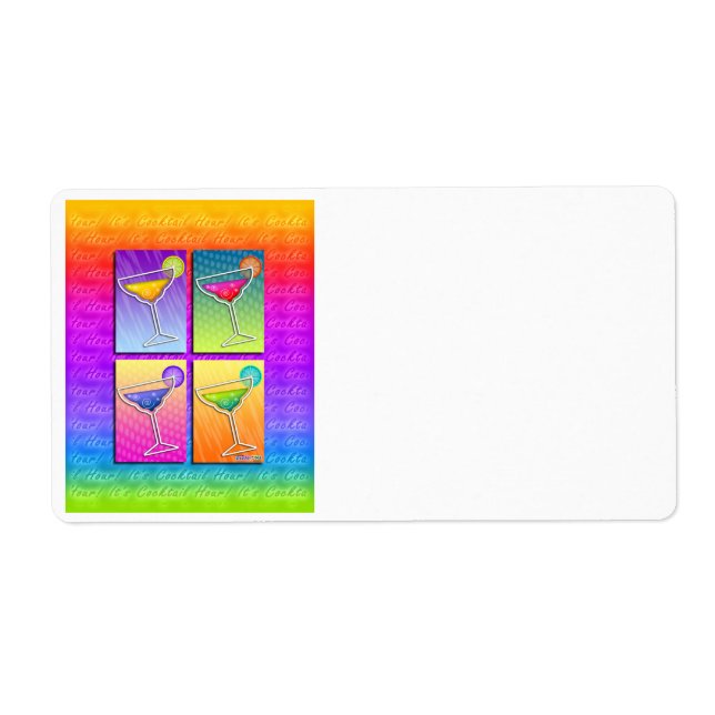 POP Art MARGARITAS ETIKETT Fraktsedel (Framsidan)