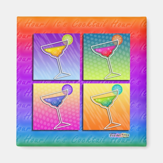 Pop Art MARGARITAS SQ. MAGNET (Framsidan)