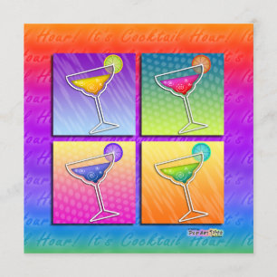 Pop Art MARGARITAS SQ. PARTY INBJUDAN