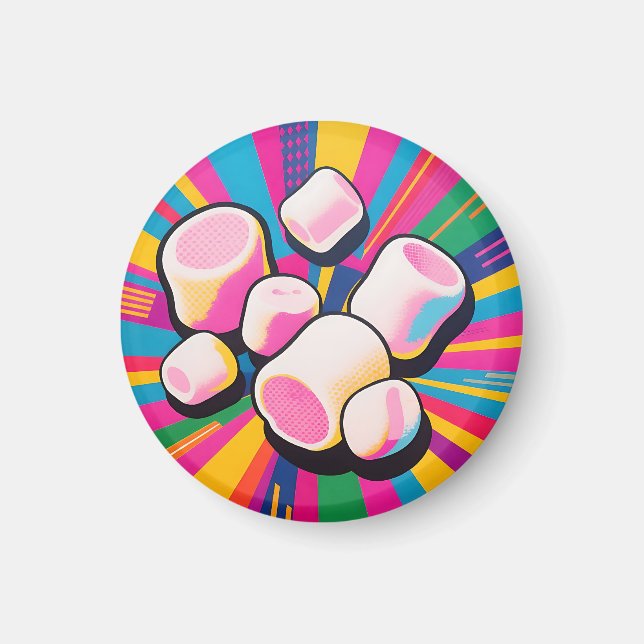 Pop Art Marshmallow Explosion Magnet (Framsidan)