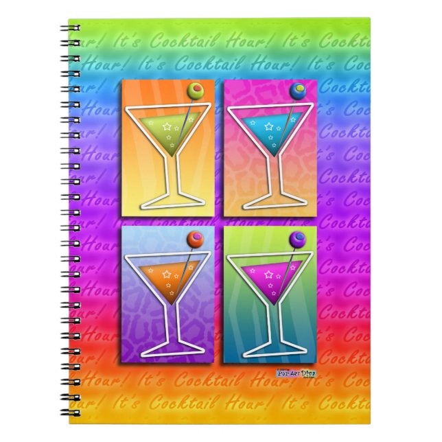 Pop Art MARTINIS DAGBOK - DAGBOK - JOURNAL Anteckningsbok (Framsidan)