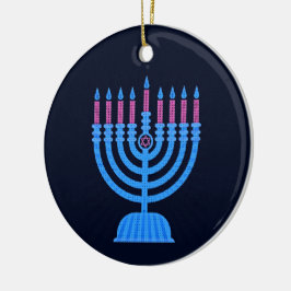 Pop Art Menorah Julgransprydnad Keramik