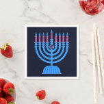 Pop Art Menorah Napkins Pappersservett<br><div class="desc">Pop Art Menorah Byt bakgrund till färg för att göra den till din egen</div>