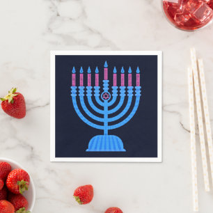 Pop Art Menorah Napkins Pappersservett