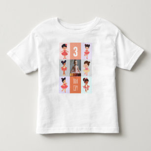 Pop Art Mjuk Pastell Baby Ballerina Födelsedagsfot T Shirt