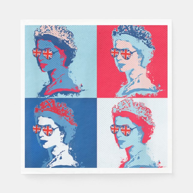 Pop art modern HM Queen Pappersservett (Framsidan)
