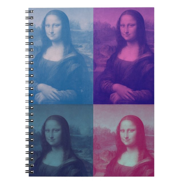 Pop Art Mona Lisa Notebook Anteckningsbok (Framsidan)
