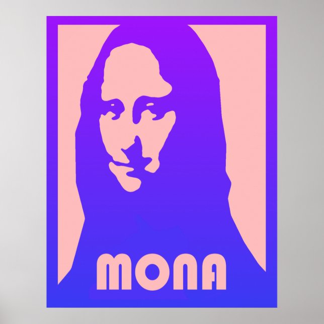 Pop Art Mona Lisa Poster (Framsidan)