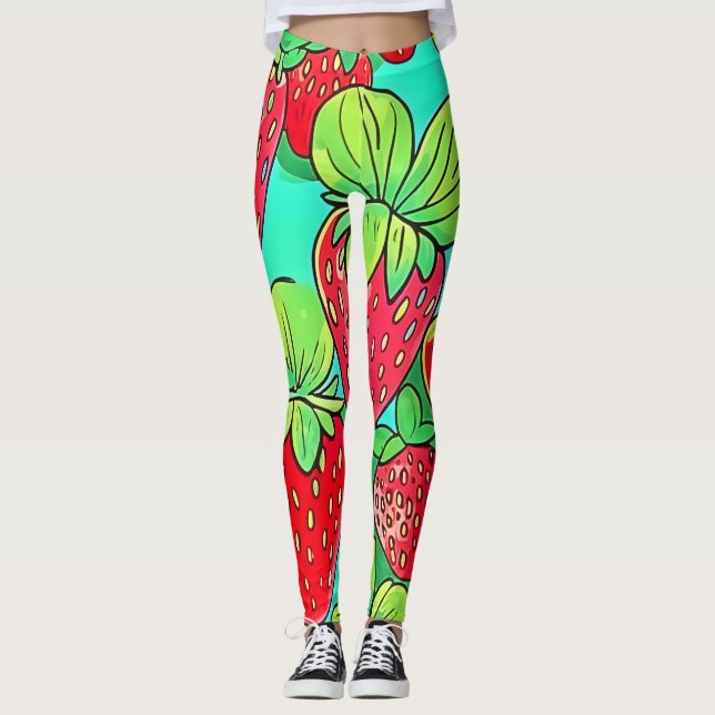 Pop Art Mönster Leggings (Framsida)