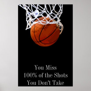 Pop Art-motiverande citat basketboll dörrposter Poster