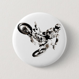 Pop Art Motocross Motorcyle Sport Knapp