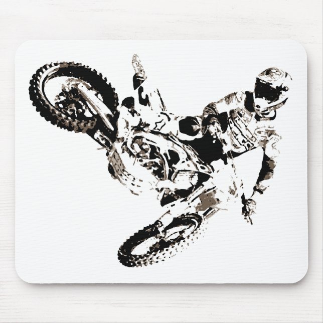 Pop Art Motocross Motorcyle Sport Musmatta (Framsidan)