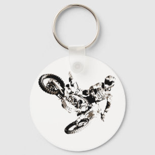 Pop Art Motocross Motorcyle Sport Nyckelring