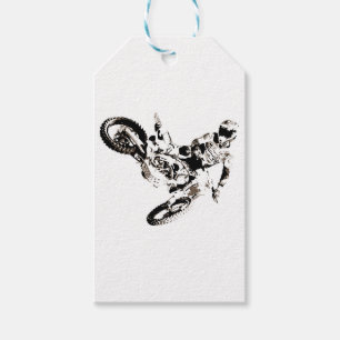 Pop Art Motocross Motorcyle Sport Presentetikett