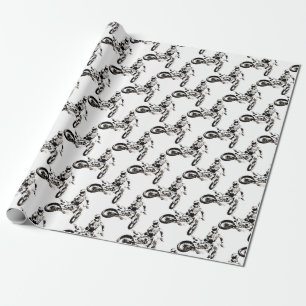 Pop Art Motocross Motorcyle Sport Presentpapper