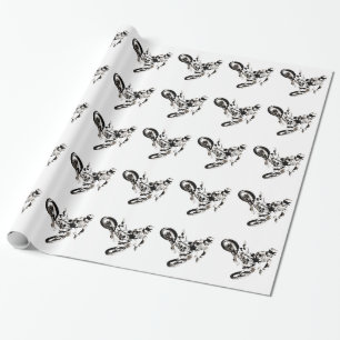 Pop Art Motocross Motorcyle Sport Presentpapper