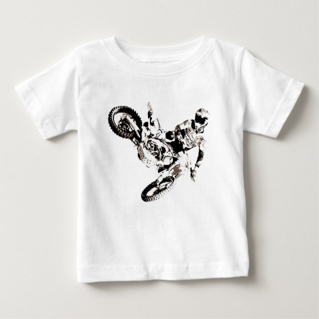 Pop Art Motocross Motorcyle Sport T-shirt (Framsida)