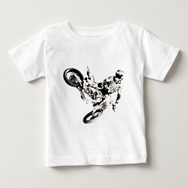 Pop Art Motocross Motorcyle Sport T-shirt (Framsida)