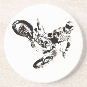 Pop Art Motocross Motorcyle Sport Underlägg