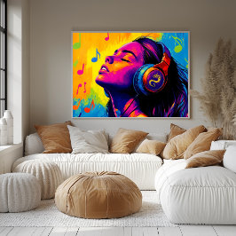 Pop Art Music Älskare - Groove med drablem Poster
